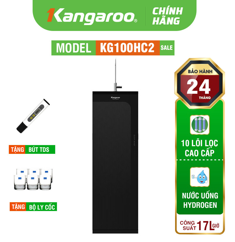MÁY LỌC NƯỚC KANGAROO HYDROGEN KG100HC2 - MẪU MỚI 2024