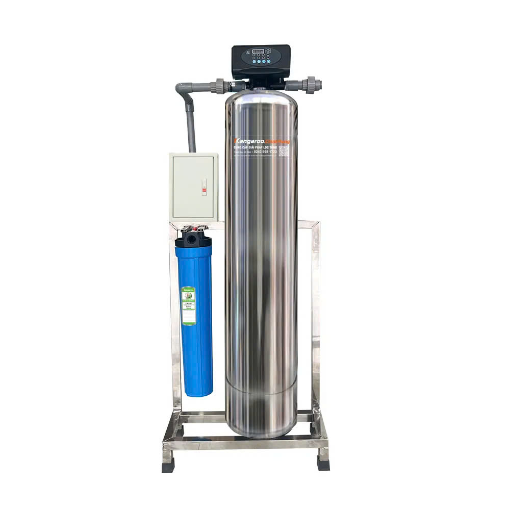 Bộ lọc tổng đầu nguồn gia đình 1 CỘT INOX, Van tự động