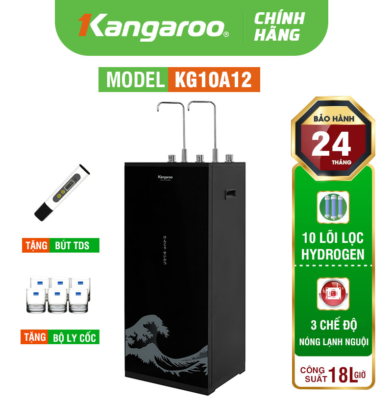 MÁY LỌC NƯỚC NÓNG NGUỘI LẠNH KANGAROO KG10A12 - 10 LÕI