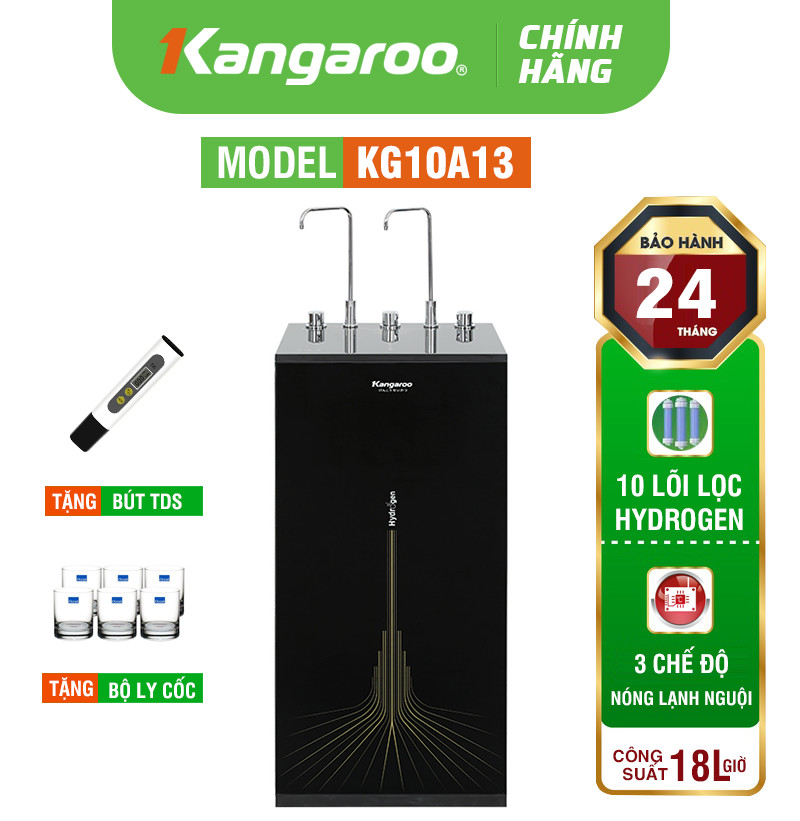 MÁY LỌC NƯỚC NÓNG NGUỘI LẠNH KANGAROO KG10A13 - 10 LÕI