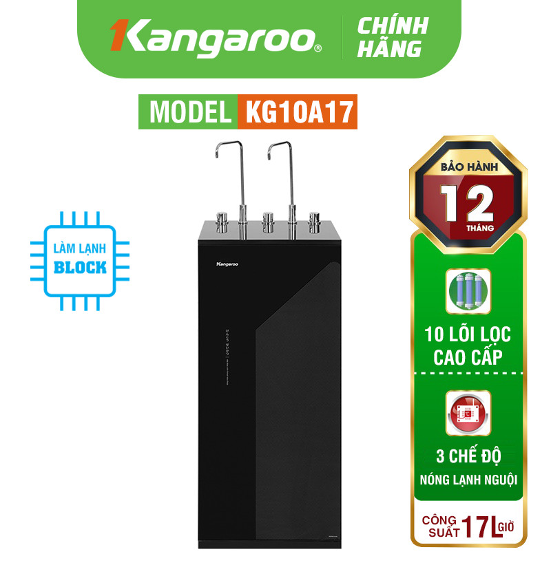 MÁY LỌC NƯỚC NÓNG LẠNH KANGAROO KG10A17 - HYDROGEN 10 LÕI LỌC - MỚI 2024